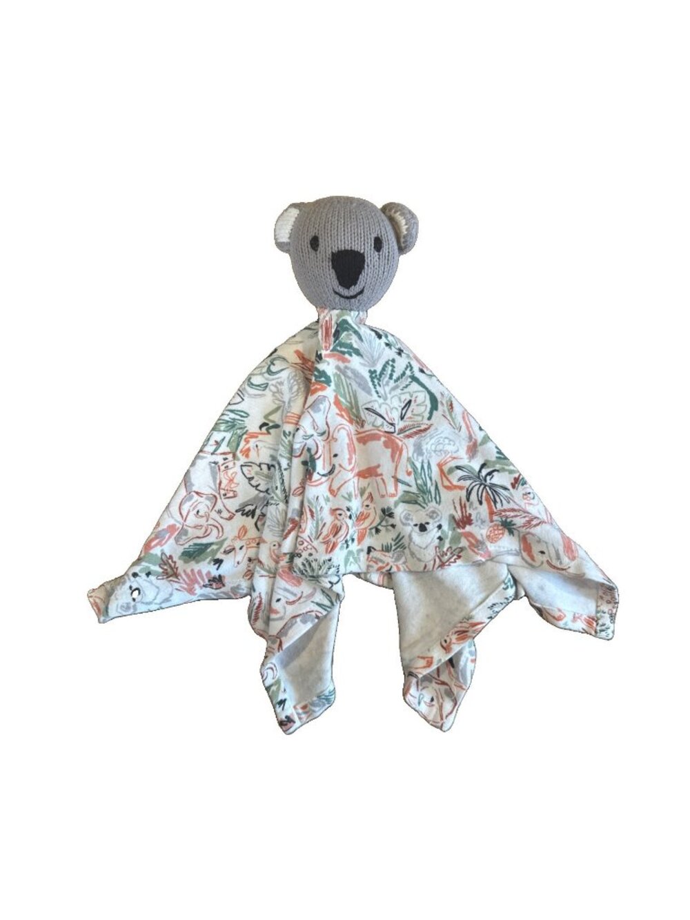 Finn + Emma Animals Lovey Rattle Toy Organic Security Blanket koala